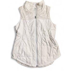 North Face Ivory Cream Puffer Vest 🤍